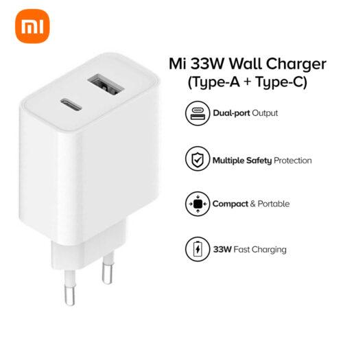 Xiaomi Mi 33W Wall Charger (Type-A+Type-C) white (BHR4996GL)-EU